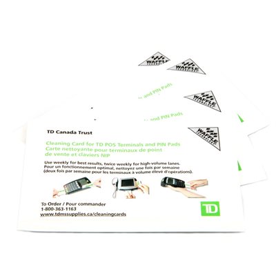 TD POS Cleaning Cards - Box of 10
