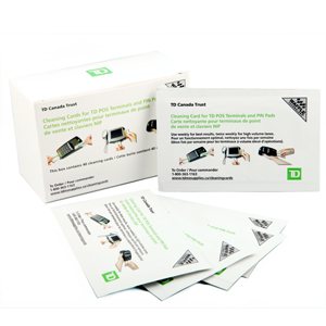 TD POS CLEANING CARDS - BOX OF 40
