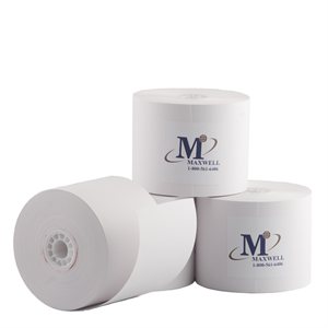 2 1 / 4" (58mm) x 130' (40m) 1-Ply Bond Paper (50 rolls / case)