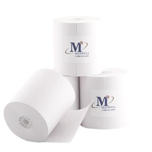 2 3 / 4" (70mm) x 150' (46m) 1-Ply Bond Paper (50 rolls / case)