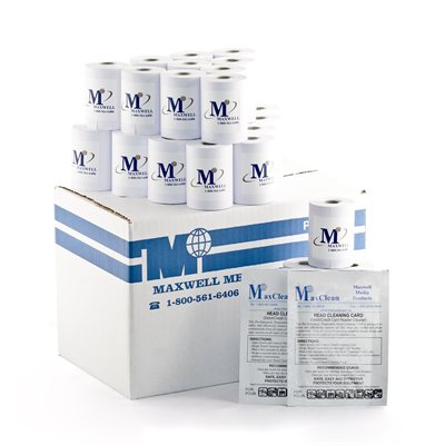 2 1 / 4" x 62' Thermal Paper (30 rolls / case) - BPA Free Paper (with 2 Cleaning Card) 2 1 / 4" x 62' Thermal Paper (30 rolls / case) - BPA Free Paper (with 2 Cleaning Card)
