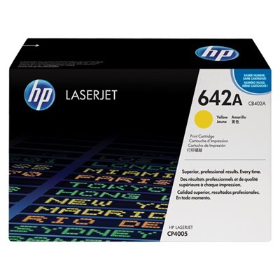 Cartouche jaune HP 642A, FEO / OEM #CB402A Cartouche jaune HP 642A, FEO / OEM #CB402A