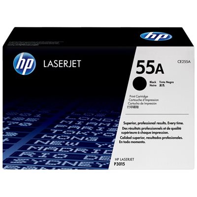 HP 55A Black Toner, OEM #CE255A 