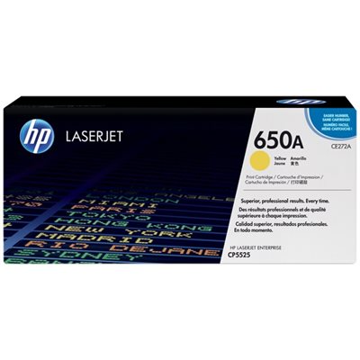 HP 650A Yellow Toner, OEM #CE272A