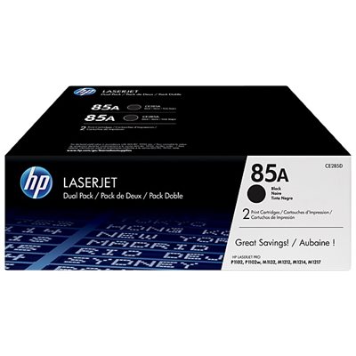 HP 85A Black Toner Duel Pack, OEM #CE285D