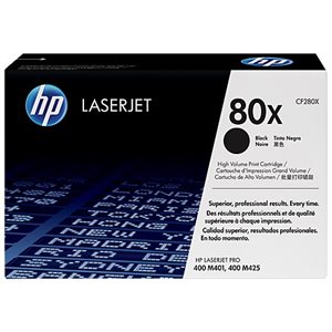 HP 80X High Yield Black Toner, OEM #CF280X