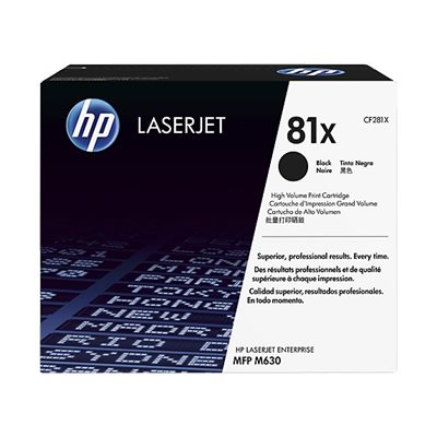 HP 81X High Yield Black Toner, OEM #CF281X