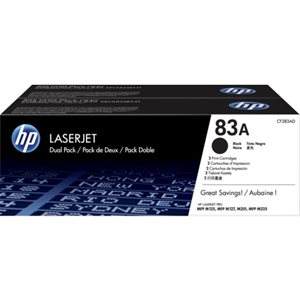 HP 83A Dual Pack Black Toner, OEM #CF283AD