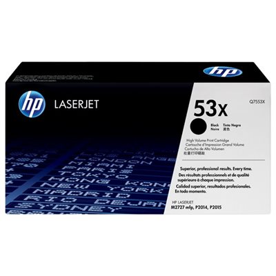 Cartouche noir à haut rendement HP 53X, FEO / OEM #Q7553X Cartouche noir à haut rendement HP 53X, FEO / OEM #Q7553X