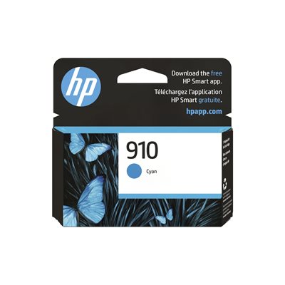 HP 910 cyan ink cartridge, OEM #3YL58AN#140 HP 910 cyan ink cartridge, OEM #3YL58AN#140