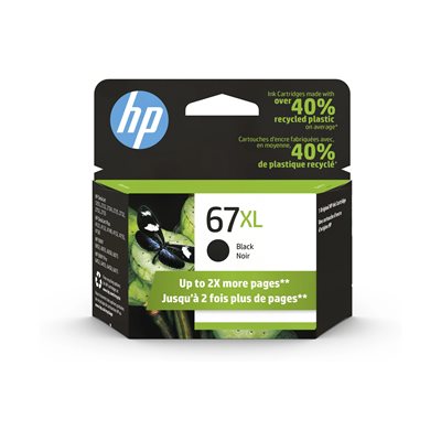 HP #67Xl black ink cartridge, OEM #3YM57AN#140 HP #67Xl black ink cartridge, OEM #3YM57AN#140