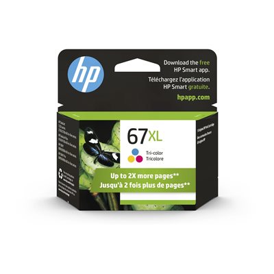 HP 67xl tri-colour ink cartridge, OEM #3YM58AN#140