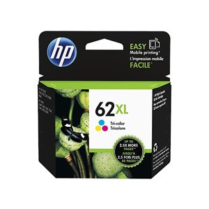 HP 62XL High Yield Tri-Colour Ink Cartridge, OEM #C2P05AN#140