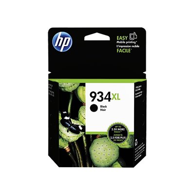 Cartouche d'encre noir à haut rendement HP 934XL, FEO / OEM #C2P23AN Cartouche d'encre noir à haut rendement HP 934XL, FEO / OEM #C2P23AN