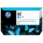 HP 80 Cyan Ink Cartridge (350ml), OEM #C4846A