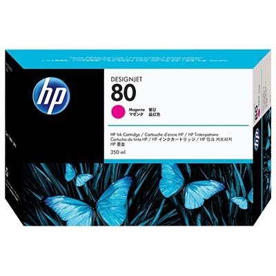 HP 80 Magenta Ink Cartridge (350ml), OEM #C4847A
