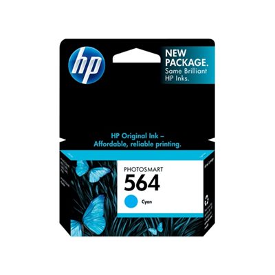 HP 564 Cyan Ink Cartridge, OEM #CB318WN#140 