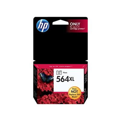 HP 564XL High Yield Photo Black Ink Cartridge, OEM #CB322WN#140 