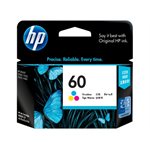 HP 60 Tri-Colour Ink Cartridge, OEM #CC643WN#140 