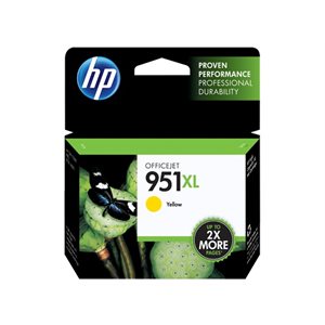 HP 951XL High Yield Yellow Ink Cartridge, OEM #CN048AN#140