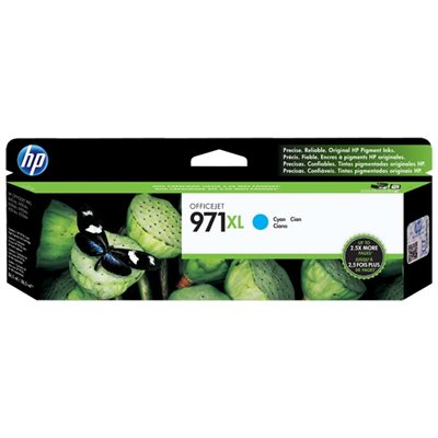 Cartouche d'encre cyan à haut rendement HP 971XL, FEO / OEM #CN626AM Cartouche d'encre cyan à haut rendement HP 971XL, FEO / OEM #CN626AM