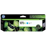 HP 971XL High Yield Cyan Ink Cartridge, OEM #CN626AM