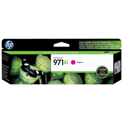 HP 971XL High Yield Magenta Ink Cartridge, OEM #CN627AM