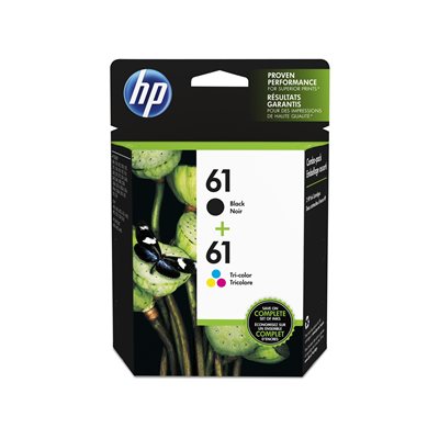 HP 61 2-pack Black / Tri-color Original Ink Cartridges, OEM #CR259FN#140 HP 61 2-pack Black / Tri-color Original Ink Cartridges, OEM #CR259FN#140