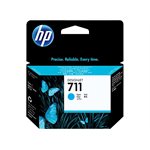 HP 711 Cyan Ink Cartridge, OEM #CZ130A