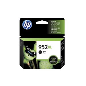HP 952XL High Yield Black Ink Cartridge, OEM #F6U19AN