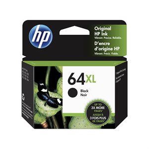 HP #64XL h / y black ink, OEM #N9J92AN