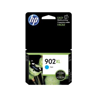 HP 902XL High Yield Cyan Ink Cartridge, OEM #T6M02AN