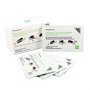 TD POS CLEANING CARDS - 25 / BOX